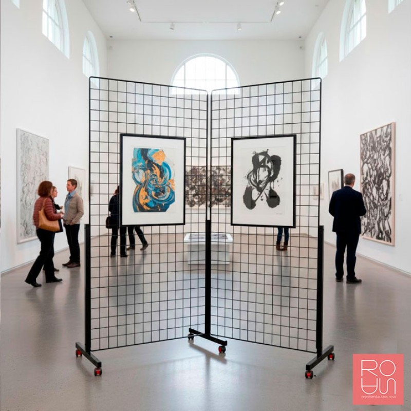 Expositor de Reixa Metàl·lica Modular amb rodes